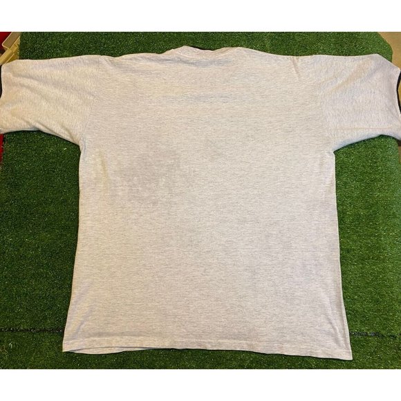 Vintage Volunteer Knit Iowa Hawkeyes college seal spell out t-shirt large gray - Picture 7 of 10